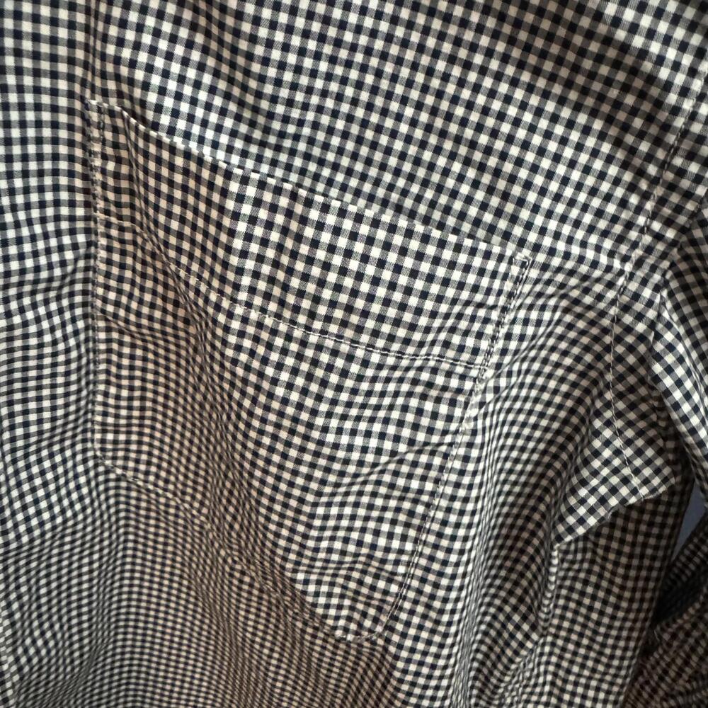 Uniqlo Small Checkered Button Up Shirt, Black/White, Mens - Picture 3 of 9